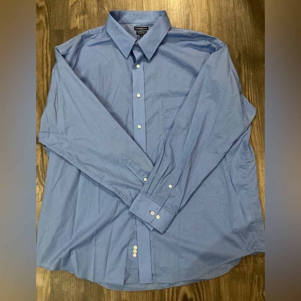NWOT Croft and Barrow‎ Broadcloth  Dress Shirt 18.5/36